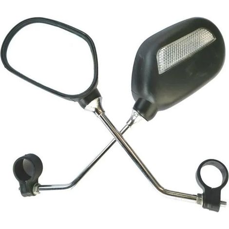 Retrovisor Para Bicicleta - Vidrio Templado - Ajustable En Ángulo Y Altura - Vista Trasera Amplia - Negro - Unidad (1/5)