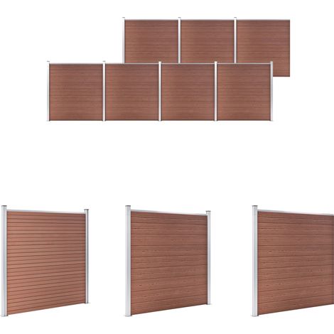 The Living Store -  Gartenzaun WPC 1218x186 cm Braun (1/5)