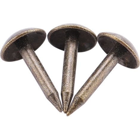 100 agrafes en fer épais, clous et fixations pour meubles, tambours et portes en bois (6  12 mm) (1/5)
