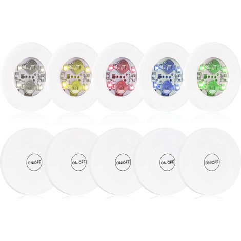 Coaster LED, Pack De 10 Autocollants LED Allument des sous-Verres De Bouteille De Bar à LED, Boissons Flash (1/5)