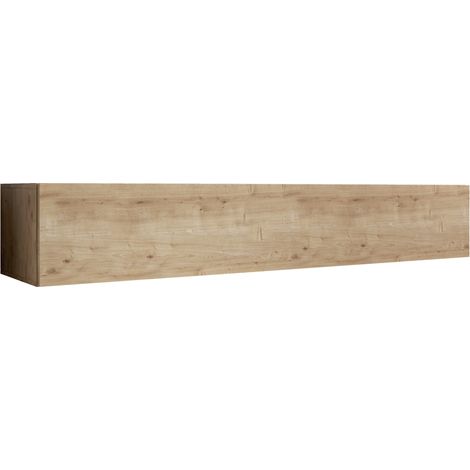 Muebles Bonitos – Meuble TV suspendu 1 porte – Dimensions 180 x 40 x 32 cm – Structure mélamine mate – Système d'ouverture push-click – Design minimaliste (1/5)