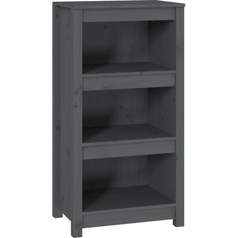 Maison Exclusive - Bücherregal Grau 50x35x97 cm Massivholz Kiefer (1/5)