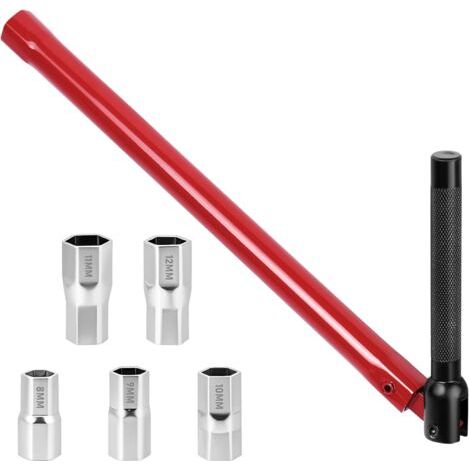 Faucet wrench for washbasins, assembly tool 8–12 mm + 6 socket wrenches, faucet wrench for washbasins, kitchen, bathroom and sink--DTEKGAZ