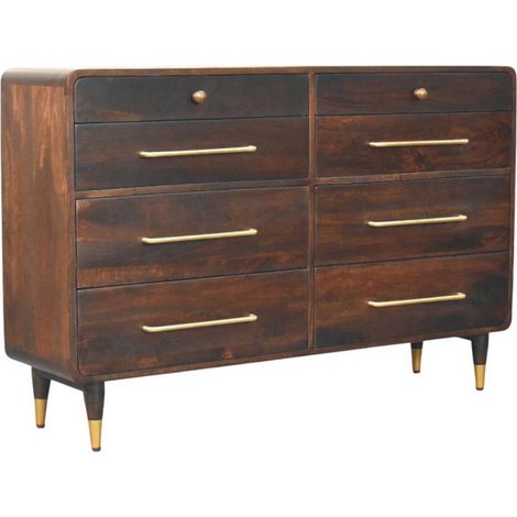 AMXCNOY Solid Wood Hudson 8 Drawer Dresser, Brown