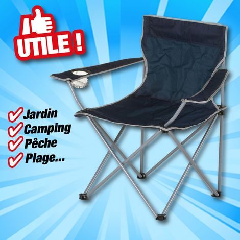 Fauteuil pliable tout terrain en métal – Confort optimal – Sac de rangement – Dimensions 50x80x50cm – Poids léger 2,5kg – Outiror (1/2)