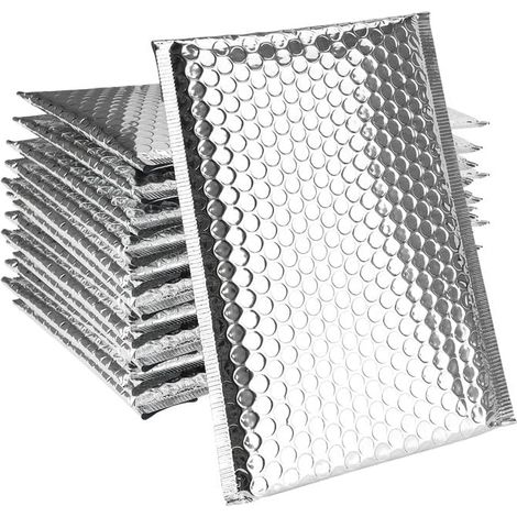 75 Pcs Metallic Bubble Mailers 6x9 Inch Silver Padded Poly Mailers for Mailing Shipping Packaging (1/5)
