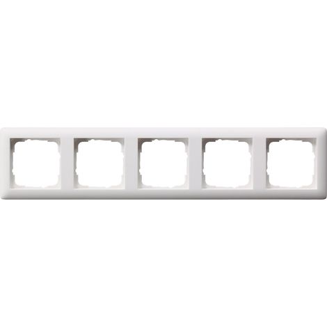 GIRA 021504 CADRE DE FINITION 5 POSTES STANDARD 55 BLANC OPALE