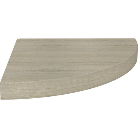 Étagère d'angle murale,Étagère flottante chêne 35x35x3,8 cm MDF CFW30639 (1/5)