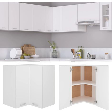 Maison Exclusive - Pensile Angolare “Lyon” Bianco 57x57x60 cm