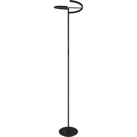Piantana Industrial Minimal Castelpoto Acciaio Nero 2 Luci Led 8,8W 2000Lm Ip20