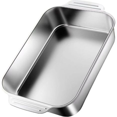 Plaque À Griller Rectangulaire - Acier Inoxydable - 33 x 19 cm - Résistant Jusqu'à 250 °C - Antiadhésif Alimentaire - 1 Pièce (1/5)