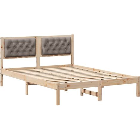 Maison Exclusive - Estructura de cama Taupé 150 x 200 cm Madera d