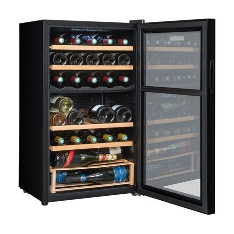 Cave à vin de service double zone SLS33DZ – 33 bouteilles – Température 5-18°C – Vitre anti-UV – Clayettes en bois d'hêtre – La Sommeliere
