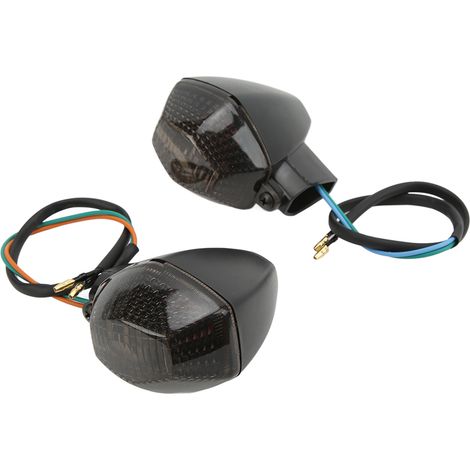 2 vordere und hintere Motorradblinker, Ersatz für Suzuki DL 1000 650 V-Strom (dunkelbraun) (1/5)