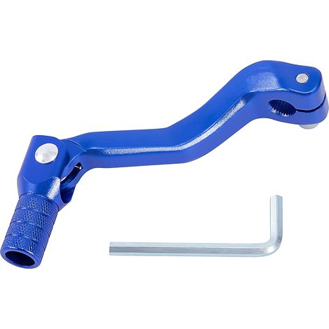 Levier de Vitesses de Moto Selecteur de Vitesse Pliant en Aluminium pour Motocross ATV Pit Bike Motocross 4 Stroke 50cc 70cc 90cc 119x52mm Bleu (1/5)