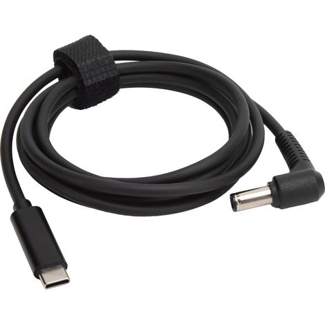 Convertisseur USB-C PD mâle-mâle 6,0 x 3,7 mm, câble de charge rapide portable 65 W, 1,5 m (5 pieds) pour ordinateur portable (1/5)