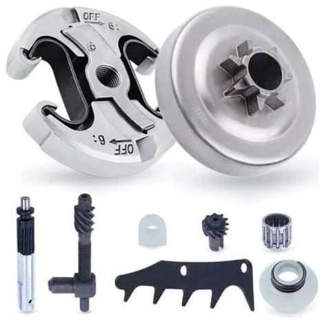 Chain sprocket and clutch for Husqvarna 345 445 340 450, chain sprocket .325'' pitch 6 teeth + clutch drum + bearing chainsaw spare parts accessory set 8 in 1 MUMU (1/4)