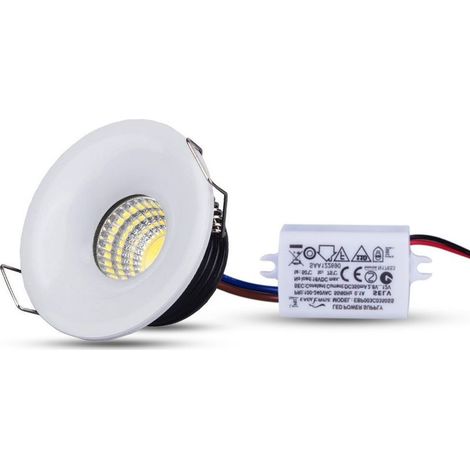 Mini Led Cob 3w Spot Encastré 40mm Avec Ressort Lumière Chaude Ou Froide