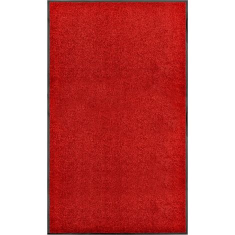 Paillasson lavable d'entrée, Tapis de Porte,Tapis Entrée Intérieur Rouge 90x150 cm MKS24856 (1/5)