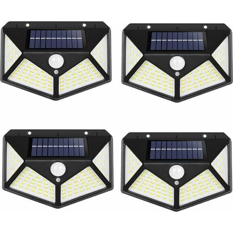 One-piece outdoor solar light, 270° lighting angle, with motion sensor, IP65 waterproof rating, solar wall light, suitable for...
