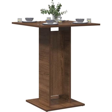 Bistrotisch Braun Eichen-Optik 60x60x75 cm Holzwerkstoff