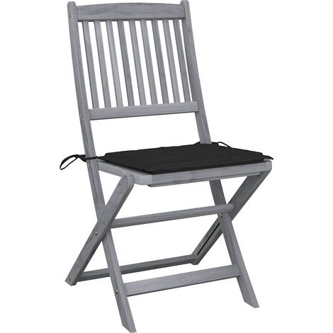 Maison Exclusive - Klappbare Gartenstühle 6 Stk. mit Sitzkissen M (1/5)