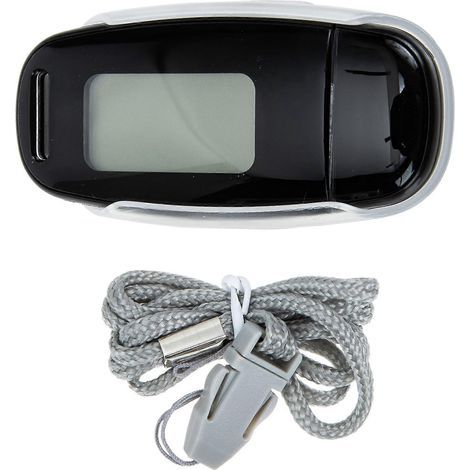 podomètre portable rechargeable par USB, petit podomètre en plastique-8x4cm-Black (1/4)