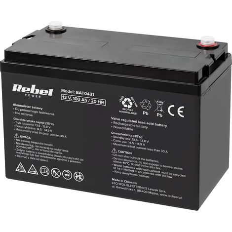 Batterie gel Rebel Electro 12V-100Ah (BAT0421)