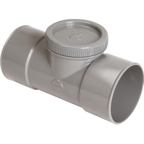 Té de visite avec bouchon PVC FF Ø100 Nicoll -NF-