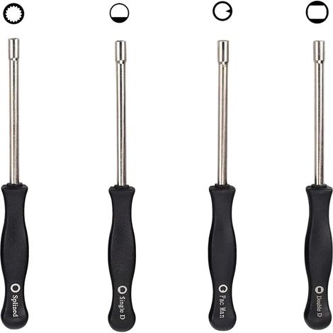 4-teiliges Vergaser-Einstellwerkzeugset – 2-Takt-Motor – Gehärteter Stahl – Kompatibel mit Zama und anderen – Für Freischneider und Kettensägen – Einzel-/Doppel-Pacman-Sortiment (1/5)