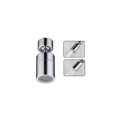 Aérateur de Robinet(Argent), 360° Pivotant Embout Robinet Cuisine, 2 Modes Mousseur Robinet Economie Eau, Brise jet Filtre Robinet Cuisine Salle De Bain lavabo (1/5)
