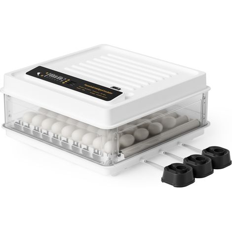 Fudajo Vollautomatischer Flächenbrüter für 64 Eier, Inkubator 110 W mit Wendesystem, Brutautomat mit Temperatursteuerung und Feuchtigskeitsregulierung, Brutkasten zum Eier ausbrüten