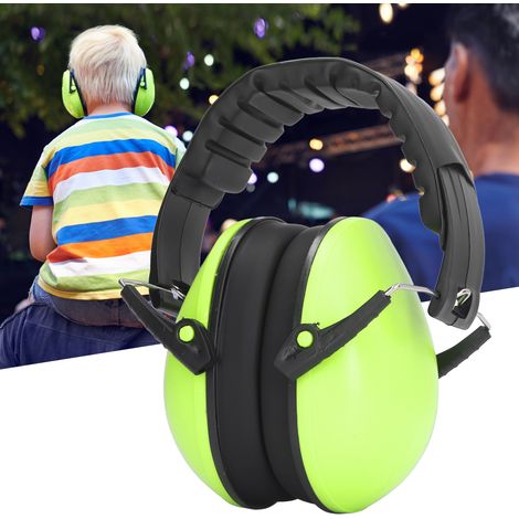Casque antibruit de qualité industrielle, casque antibruit NRR 21DB, casque antibruit et de sécurité, protection auditive, assistance sensorielle et attentionnelle, vert pomme. (1/5)