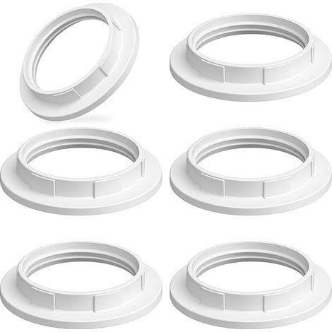 Anneaux d'abat-jour E27/E26 Plastique Anneau standard Blanc (1/5)