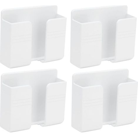 Un conjunto de 4 estantes de pared que no requieren taladrar para su instalación, incluye un mando a distancia que puede utilizarse como estación de carga para teléfonos móviles y presenta un diseño d (1/4)