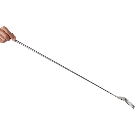 Fourchette BBQ Extensible Longue pour Grillade et Dessert en Acier Inoxydable