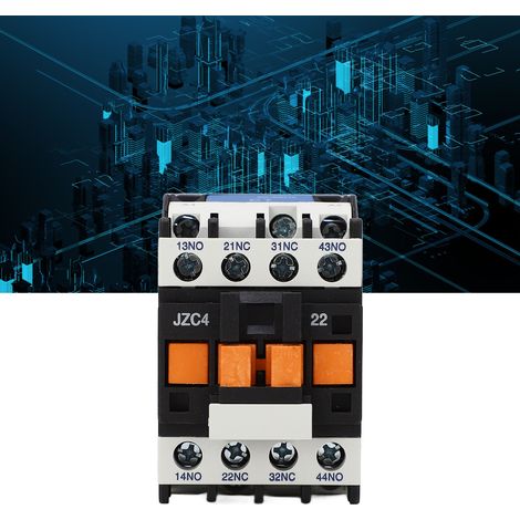 Relais intermédiaire JZC4-22, contacteur triphasé 2 voies marche/arrêt, 24 V (1/5)