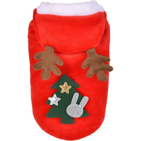 Pull à capuche pour animaux de compagnie, vêtements de Noël pour chiens et chats, manteau d'hiver, vêtements de Noël (1/5)