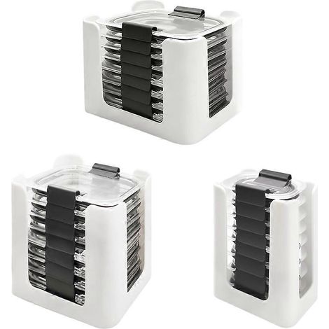 Alimentaire récipient lid organisateur pour rubbermaid brilliances nap sur lids lid organisateur meuble 3 piece (1/5)