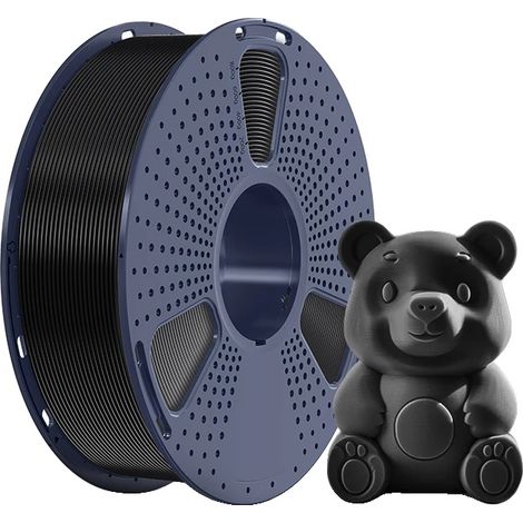 Filament d'imprimante 3D, matériau PLA, design de bobine soigné, Noir (1/2)
