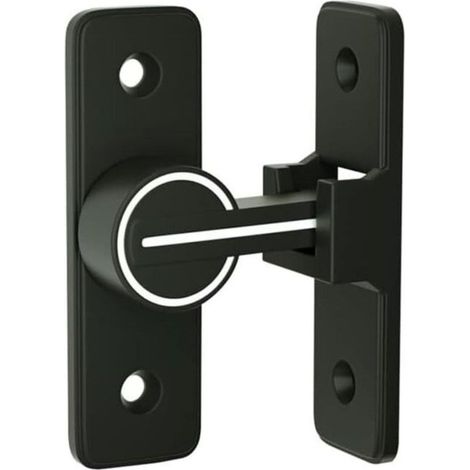 Serrure pour porte intérieure coulissante lumineuse, loquet à levier 90°, fermeture à boucle, verrou de sécurité antivol, pour porte et fenêtre (90 degrés) (1/4)