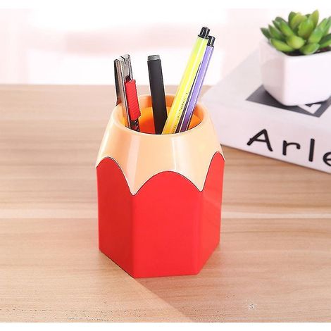 BEBUSINGOTO Schule Büro Bleistift Halter Schreibwaren Schreibtisch Organizer Bleistift Stift Make-Up Pinsel Container (1/2)