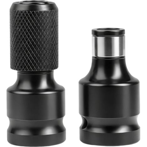 Lot de 2 Adaptateurs D'embouts Pour Clé à Chocs - Convertisseur Douille 1/2 à 1/4" - Embout Cle a Choc Acier Carbone pour Clé à Chocs, Adaptateur 1/4 1/2 Robuste pour Bricolage, Douille a Choc (1/5)