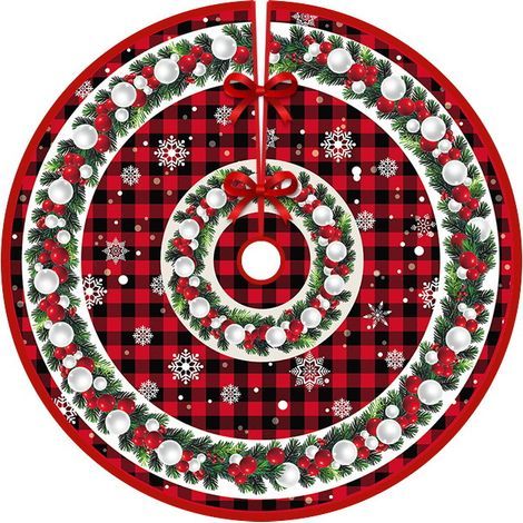 90cm diameter Christmas tree skirt, Christmas tree background aprons, Christmas tree decoration, home decor (Style 22) (1/5)