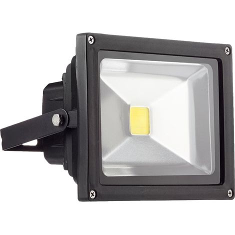 LEDVero® 20W LED proiettore faro argento bianco caldo con spina IP65