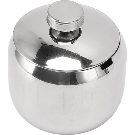 Pot à condiments avec couvercle en acier inoxydable 304, idéal pour les épices, le sel et le sucre. (1/5)