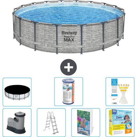 Bestway Piscina Bestway Steel Pro MAX Rotonda - 549x122 cm - 8-pezzi  S572 (1/3)