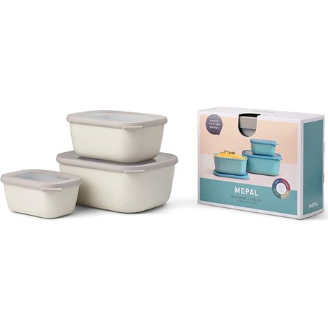 Mepal set cirqula rechteckig 3-tlg (750+1500+3000) - nordic white