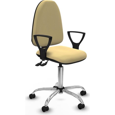 Silla oficina piqueras y crespo crema espuma altura ajustable