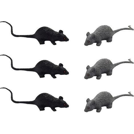 Lot de 12 souris jouets pour décorations d'Halloween (1/3)
